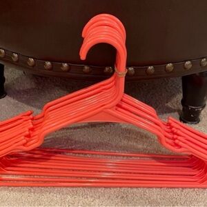 Coral Plastic Clothes Hangers